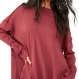 Long sleeve lace tunic